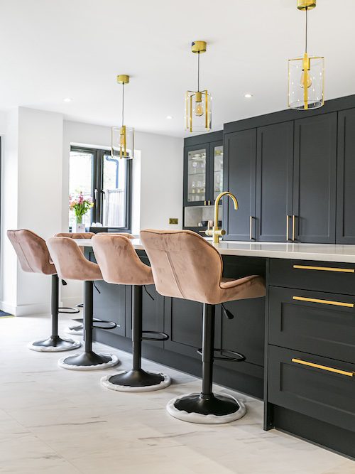 Completed house extension in London