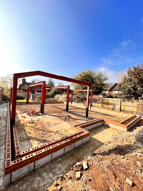 construction project by London builders